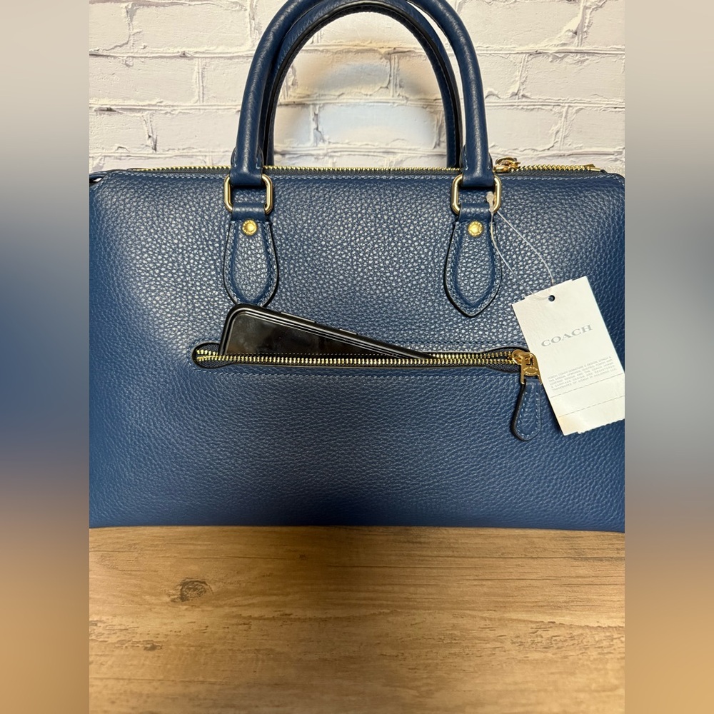 Coach Georgia Satchel Bag Deep blue free unbranded chain CR156 price is firm - Picture 14 of 16